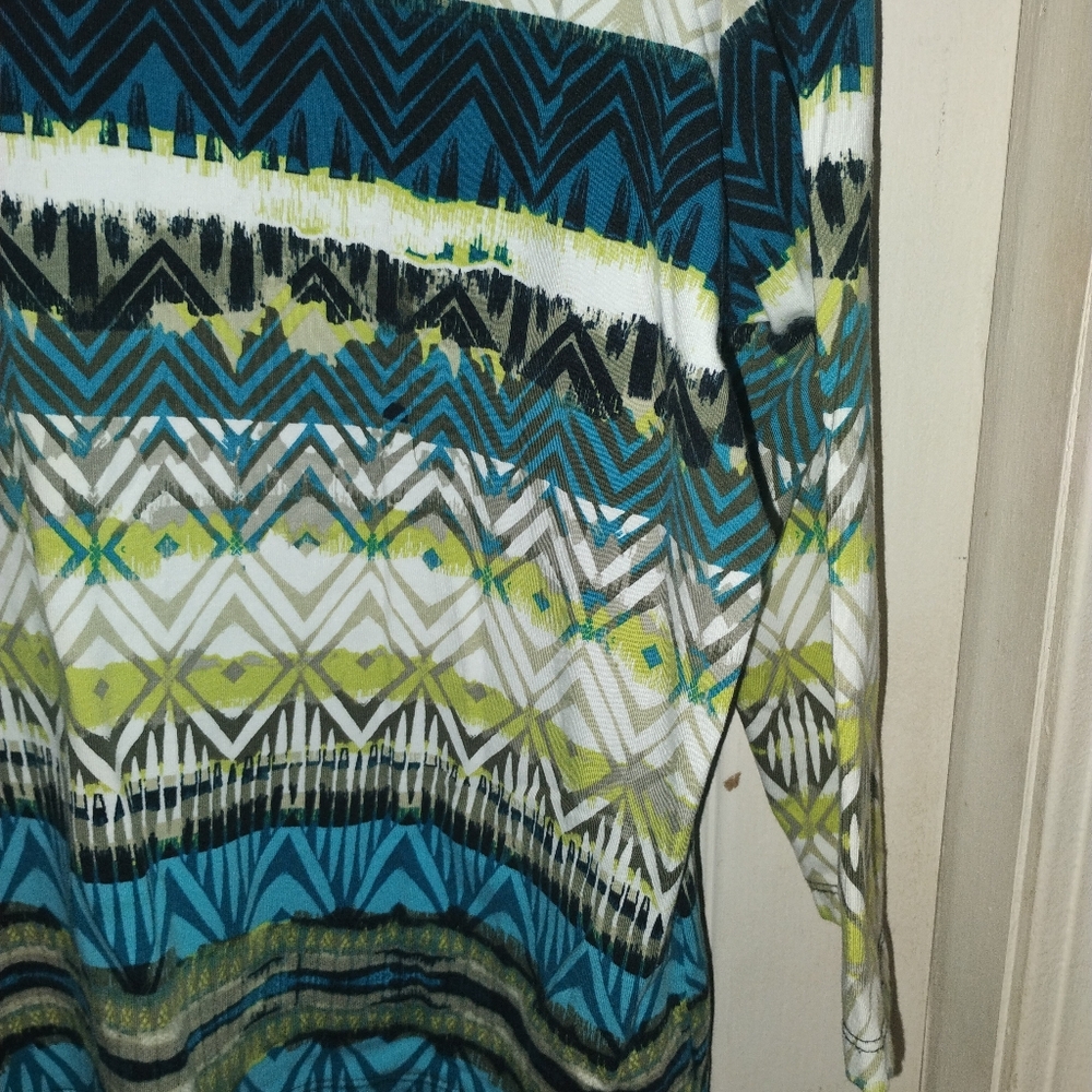 Ruby Rd. Multicolor Geometric Blouse - Picture 6 of 9